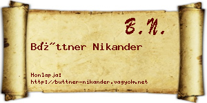 Büttner Nikander névjegykártya